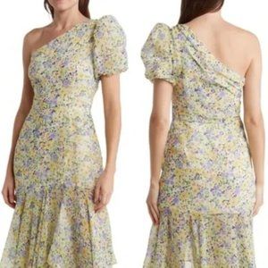 ASTR the Label Santorini Floral One Shoulder Dress